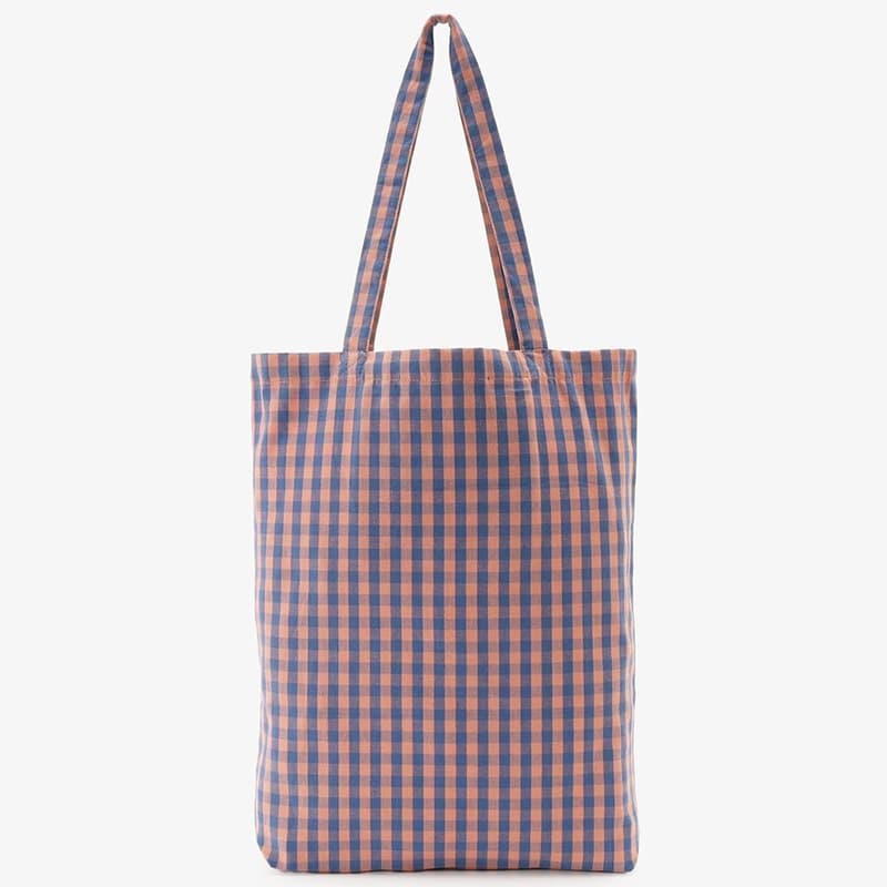 Afternoon Tea Peach Gingham Tote Back