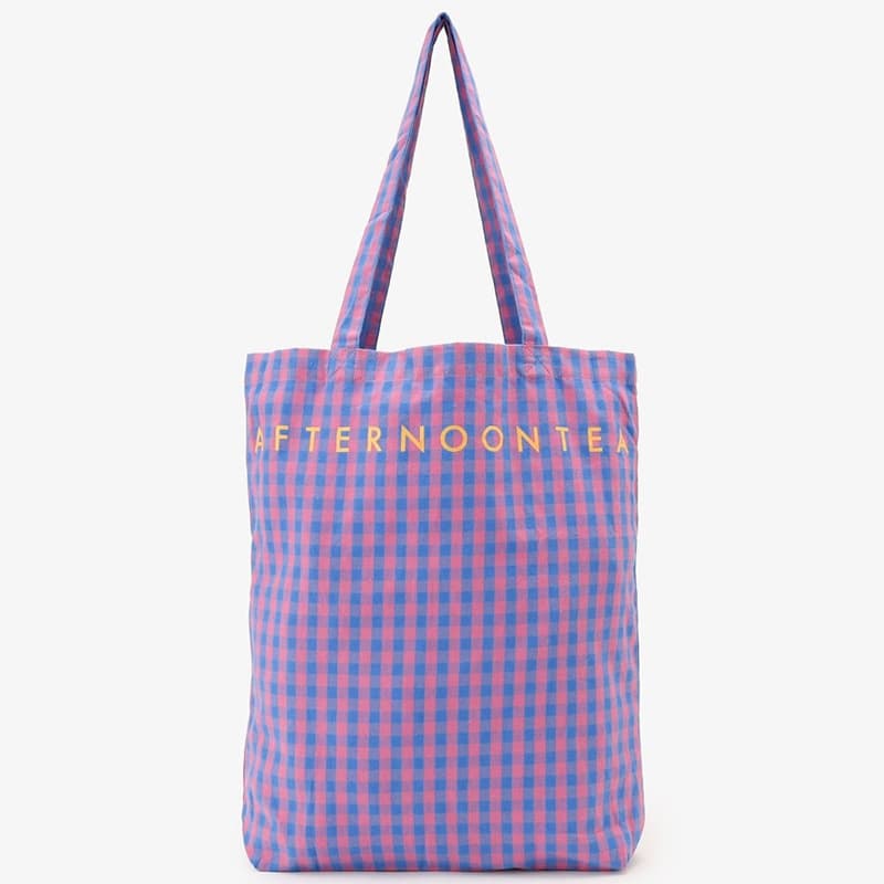 Afternoon Tea Pink Gingham Tote Front