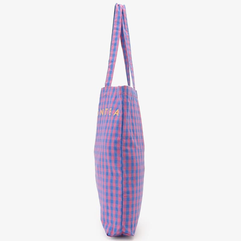 Afternoon Tea Pink Gingham Tote Side