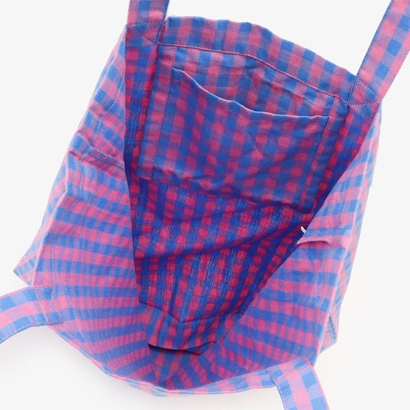 Afternoon Tea Pink Gingham Tote Inside