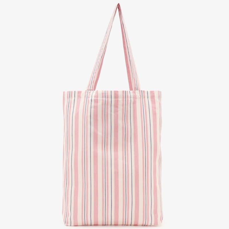 Afternoon Tea Pink Stripe Tote Back