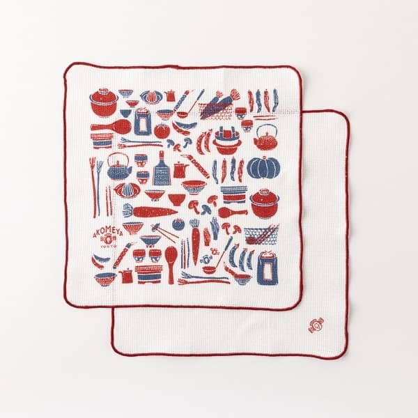 Raschel Knit Kitchen Cloths: Akomeya Red (Set of 2) | Wonder Scenes