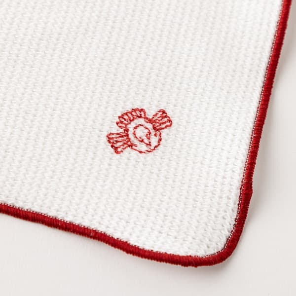 Acomeya Knit Dish Cloth Red Close-up