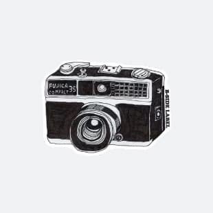 B-SIDE LABEL Sticker - Retro Classic Camera