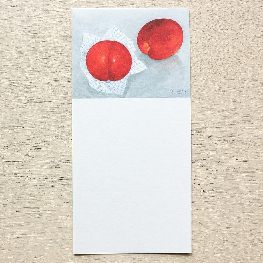 Nishi Shuku Slim Washi-Paper Letter Pad - Fruit Inside