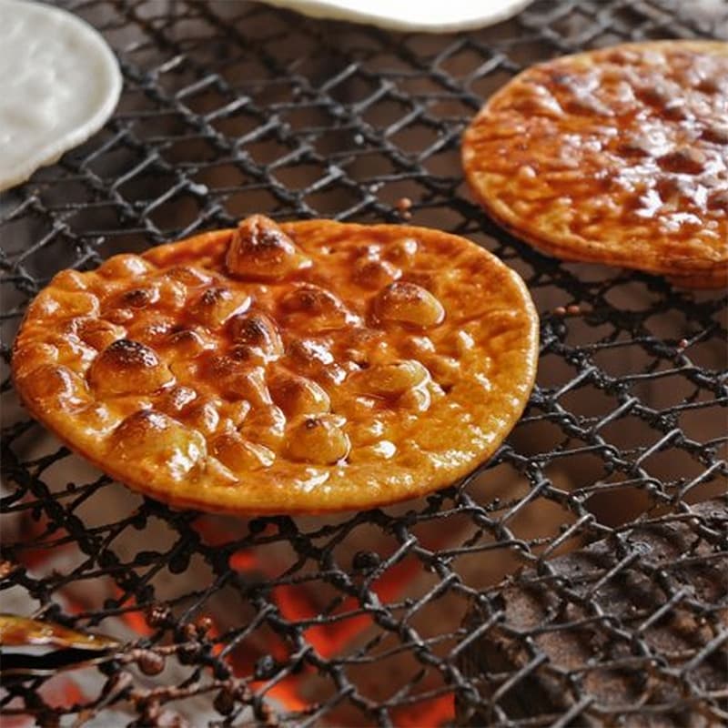 Rice Crackers on Grill