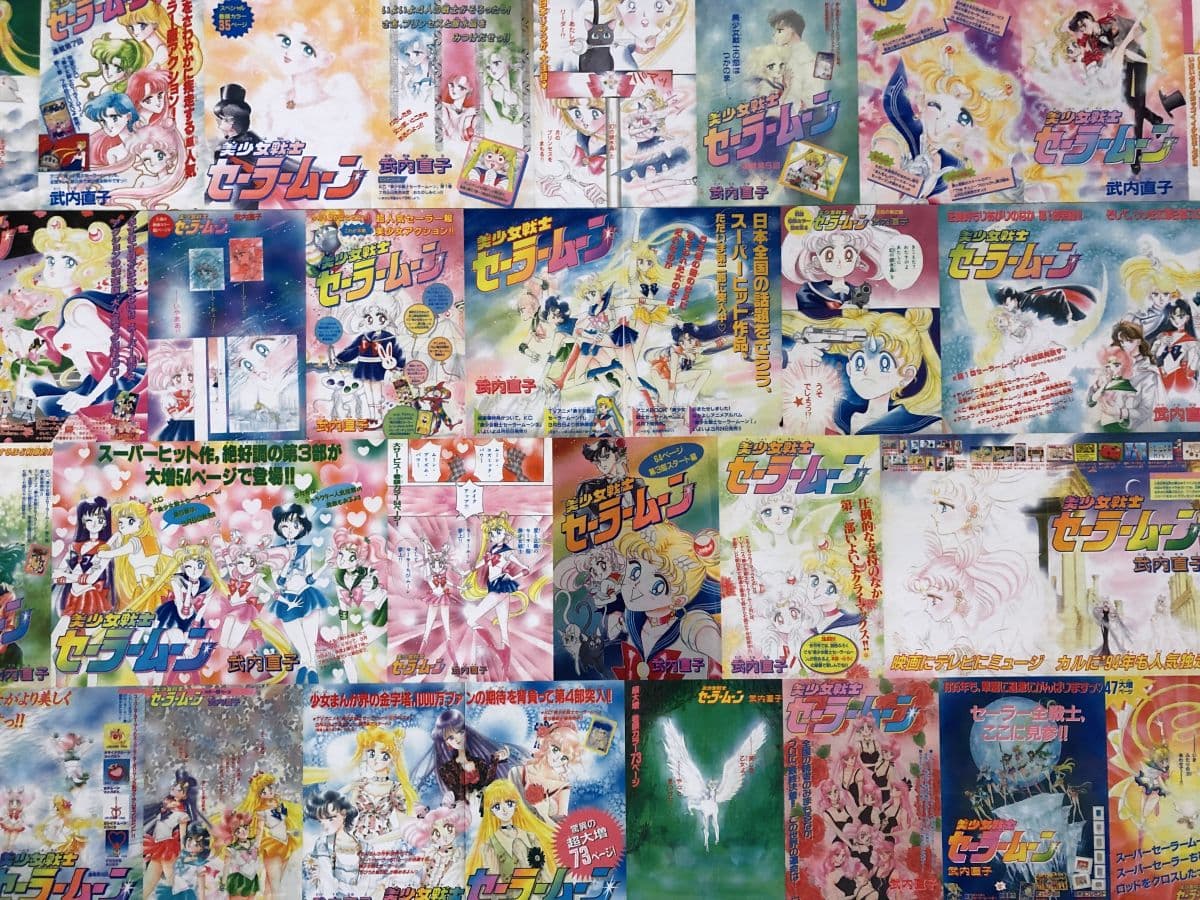 Sailor Moon Museum Manga Covers Display