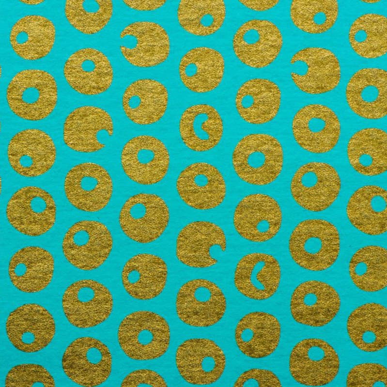 Okinawa Shimanone Washi Postcard Shisa Pattern