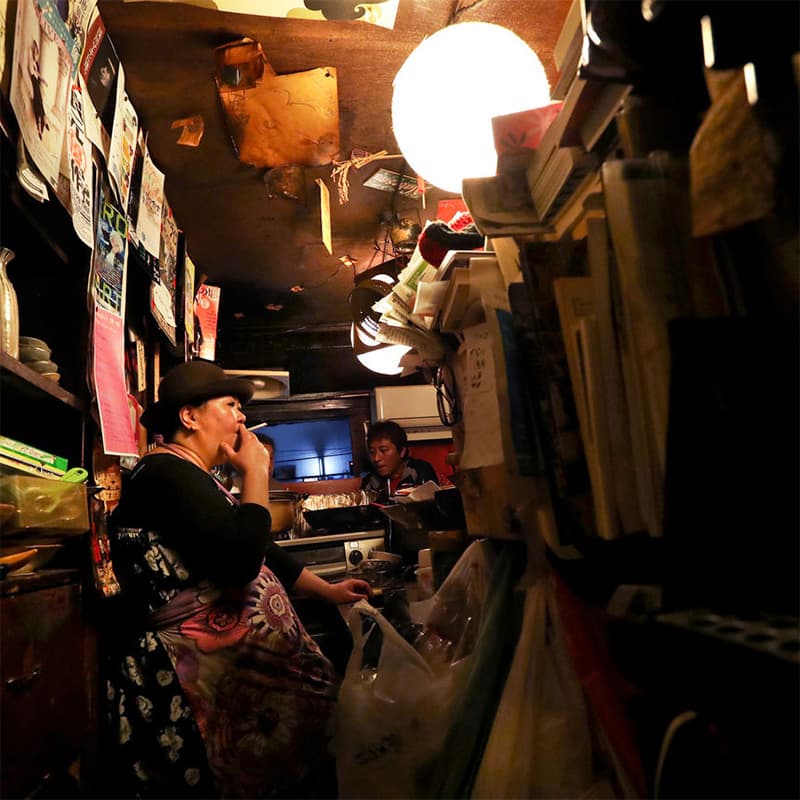 Shinjuku Golden Gai Bar Behind the Counter