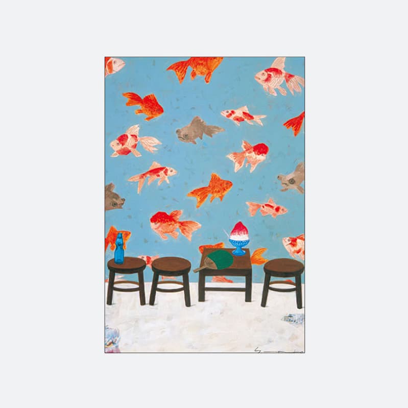 Yoko Matsumoto Postcard Goldfish Wallpaper