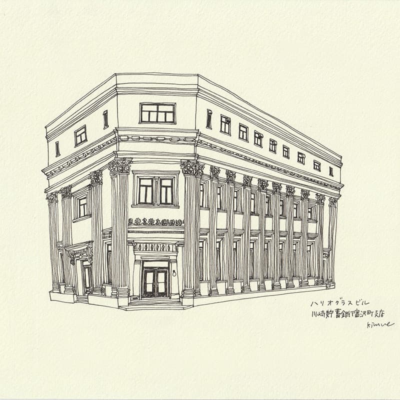 Yui Kojima Illustration - Hario Glass Building