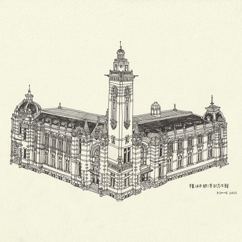 Yui Kojima Illustration - Yokohama Port Opening Memorial Hall