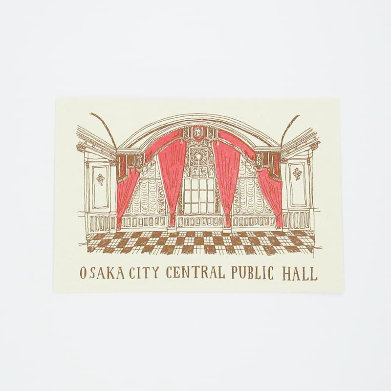 Yui Kojima Illustration - Osaka City Central Public Hall Postcard