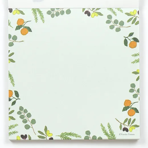 Yusuke Yonezu Memo Pad Botanical Pattern 3